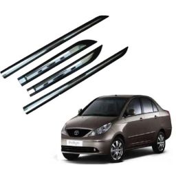 SureStrive 4 Pcs Black &a; Silver Side Door Car Beading Set for Tata Indigo All Model-image-108