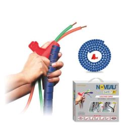 Noveau Safe-T-1ST 40mm 1.5mm Virgin HDPE Blue Cable Zipper with Colour Box, NSFZ40BU1105-32