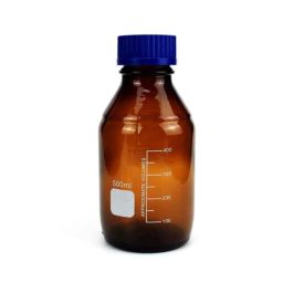 ABGIL 500ml Borosilicate Glass Amber Reagent Bottle with Gl-45 Screw Cap, ABG791-11