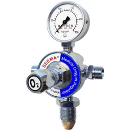 Seema 4 Bar Single Stage Single Gauge Medical Oxygen Gas Regulator, S.SS.SG.F.MOX-11