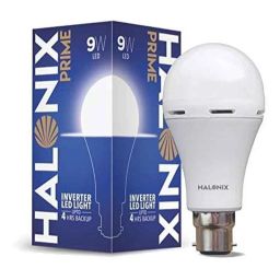 Halonix Prime 9W B22 Cool Day White Rechargeable Inverter LED Bulb, HLNX-INV-9WB22-34