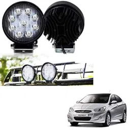 Kozdiko 2 Pcs 27W 4 inch 9 LED Waterproof Round White Fog Light Set with Mounting Brackets for Hyundai Accent, kozd_19978-picture-7