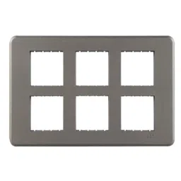 Havells Reo Elegant Bold 12 Module Polycarbonate Matte Finish Graphite Grey Combination Plate, AHRPLCGV12-picture-35