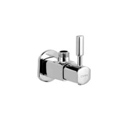 Cera Gayle Single Lever Brass Chrome Finish Angle Cock with Wall Flange, F1014201-picture-0