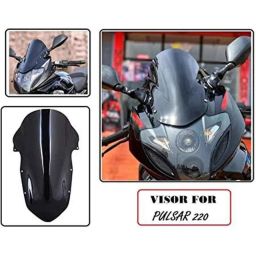 AOW Bajaj Pulsar 220 Bubble Visor Glass (Black)-22
