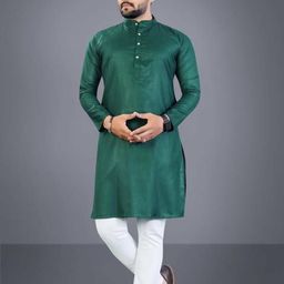 poshside Men Cotton Blend Kurta Pyjama Set-picture-2