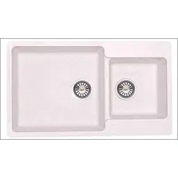 Uken Heavy Duty Quartz Kitchen Sink (34X20) With Accessories(34/20-Qu-Gr-St-5) White-picture-17