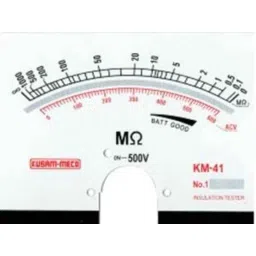 Kusam Meco KM 41 Analog Insulation Tester Range 0 to 1000M Ohm-15