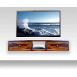 Angel Furniture Rosewood Glossy Finish Brown Rectangular Wall Mount TV Unit Table, AF-115-image-63