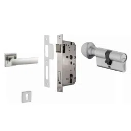 Dorset ML Series Eden 60mm Stainless Steel Silver Chrome Finish Door Handle Lock Set with Coin &a; Knob (Pack of 3)-picture-30
