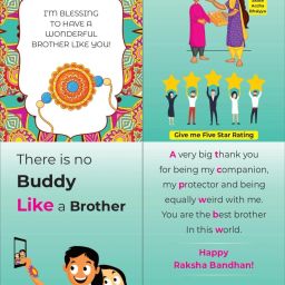 mksuper Designer Rakhi Set pack of 4 MK811 Assorted Rakhi Set image 2