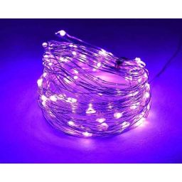 Tucasa DW-406 Purple LED Copper Wire String Light with Adapter (Pack of 2)-15