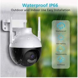 Cybernautt X9K 2MP Full HD Smart Wi-Fi Camera with Motion Detect, Alarm, 2 Way Audio, SD\Cloud Recording Options &a; Free 64GB Memory Card image 2
