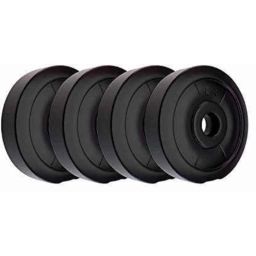 Saipro 10kg Black PVC Weight Plates (Pack of 4)-picture-19