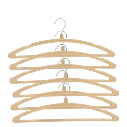 Kuber Industries Cream 12 Pieces Cloth Hangers-50
