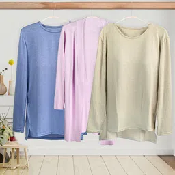 Kuber Industries Pink 5 Pieces Cloth Hangers-55