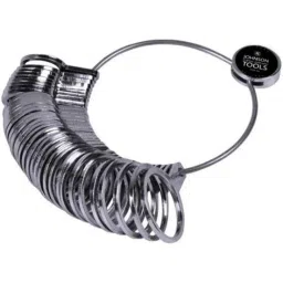 Johnson Tools Silver 13-24.2mm Brass Unisex Handy Ring Finger Sizer for Measuring Size, RS-C-42