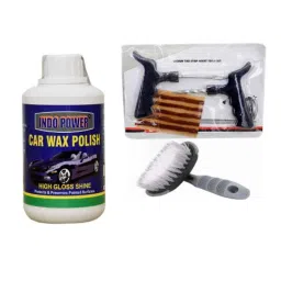 Indopower Ff932 250g Car Wax Polish, Tubelass Smart Panchar &a; All Tyre Cleaning Brush Kit, AHh934-image-57