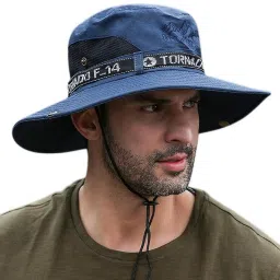 AlexVyan Round Hats Wide Brim Summer Cap UV Protection Breathable Beach Sun Hat Cap..-image-89