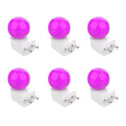 Fybros Bloom 0.5W Polycarbonate Pink Round LED Night Bulb with Plug &a; Play, FLS5297F (Pack of 6)-11