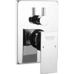 Spazio Kube Brass Chrome Finish Wall Mounted Single Lever 5 Way Divertor Set-picture-45