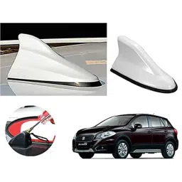 Auto Pearl ABS White Universal Replacement Shark Fin Car Roof Antenna For Maruti Suzuki S Cross-image-69