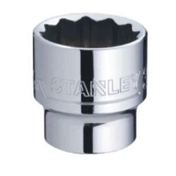 Stanley 3/4 inch 28mm 12 PT Chrome Vanadium Steel Standard Bi-Hexagonal Drive Socket, STMT89628-8B-4