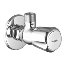 Mysis M-CR-02 Caliber Brass Chrome Finish Angle Valve with Wall Flange-picture-11