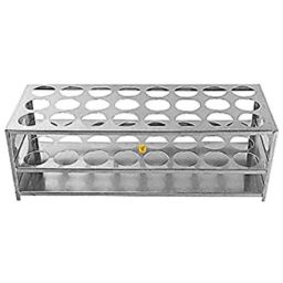 Lab Junction 25mm 24 Hole Aluminium Test Tube Stand, LJ-1508-38