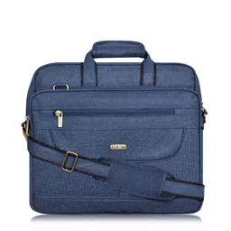LOREM Unisex Blue Textured 16" Messenger Bag-64