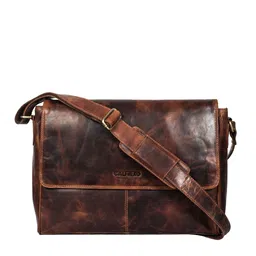 CALFNERO Men Maroon & Brown Messenger Bag-51