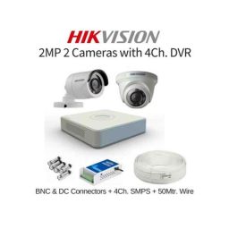 Hikvision 2 Cameras 2MP with 4 Channel DVR Combo Kit-18