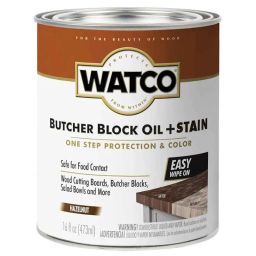 Rust-Oleum Watco 473ml Hazelnut Butcher Block Foodgrade Oil with Stain Safe for Food Contact, 359024-26