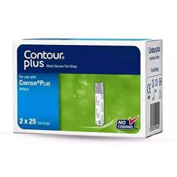 Contour Plus 50 Pcs Blood Glucose Test Strip Set, 322633-19
