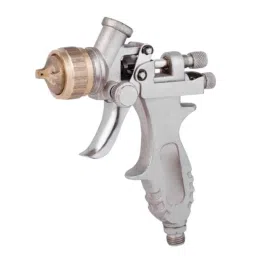 Decent 1.2mm 1/2 Pint 250ml Aluminium &a; Brass Silver Air Spray Gun-1