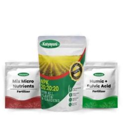 Katyayani 500g NPK 20 20 20 Fertilizer with Mix Micro Nutrients &a; Humic+ Organic Fulvic Acid Fertilizer, K-1157-43