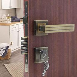 Voltizi Altroz Rose Stainless Steel Antique Brass Finish Both Side Key Mortise Door Lock Set with 3 Keys-picture-14