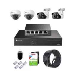 TP-Link VIGI C250 &a; C350 5MP Full Colour Indoor &a; Outdoor Network IP Combo Kit with 4CH NVR 4 Camera 5 Port POE Switch 2TB HDD D-LINK 100M LAN Cable-picture-11