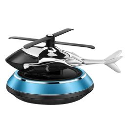 AllExtreme EX-HAP01 Solar Powered Aromatherapy Fragrance Auto Rotation Helicopter Design Car Perfume Diffuser-1