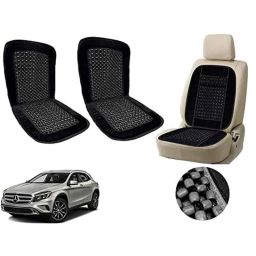 Auto Pearl PU, Velvet &a; Wooden Beads Black Rectangular Seat Cushion for Mercedes Benz GLA-Class (Pack of 2 )-image-35