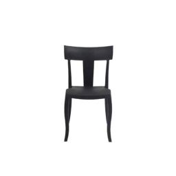 Supreme Deck Wooden Looks Plastic Cafeteria Black Chair (Pack of 4)-picture-24