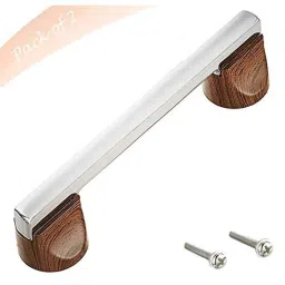 Aquieen 160mm Malleable Chrome Wenge Wardrobe Cabinet Pull Handle, KL-713-160-CP (Pack of 2)-picture-33