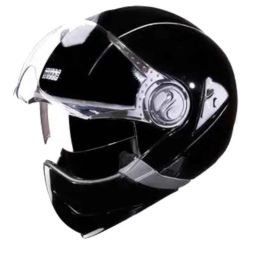 Studds Downtown Expanded Polystyrene Black Flip Off Full Face Flip Off-Full Face Helmet, Size: Medium-picture-1