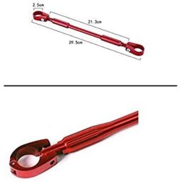 AOW Handlebar Cross Bar Steering Wheel Strength Lever Bar (Red) Universal for All Motor Bikes-17