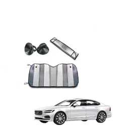 Kozdiko Aluminium Foil UV Protection Silver Windshield Sun Shade for Volvo S90-picture-1
