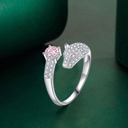 Designs & You Silver-Plated CZ-Studded Finger Ring-picture-6