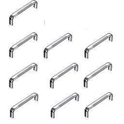 Implemental 6 inch Silver Stainless Steel Chrome Finish Oval D Shape Cabinet Handle (Pack of 10)-image-42