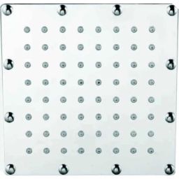Evic Sandwich 6x6 inch Brass Chrome Finish Silver Wall Mounted Overhead Shower-image-44