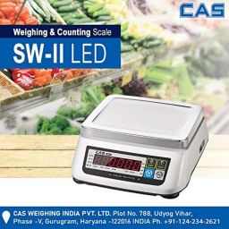CAS 30kg 5g Digital Rechargeable Weighing Scale with High Brightness Dual LED Display, SW II image 2
