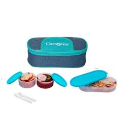 Carrolite 650ml Blue &a; Cyan Plastic Lunchbox, Syan_P-19 (Pack of 2)-image-45